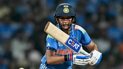 India's captain Harmanpreet Kaur in action against Australia during the World Cup semi-final on Thursday. (AFP)