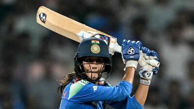 Jemimah Rodrigues plays a shot against Australia in the World Cup semi-final. (AFP) Jemimah Rodrigues plays a shot against Australia in the World Cup semi-final. (AFP)