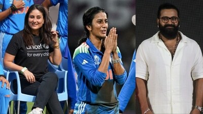Team India found fans in Kareena Kapoor and Rishab Shetty after they defeated Australia to enter the Women’s World Cup final. Team India found fans in Kareena Kapoor and Rishab Shetty after they defeated Australia to enter the Women’s World Cup final.