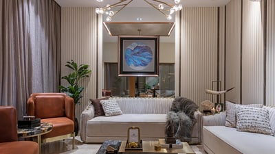 Layering one material brings depth and calm, turning simple textures into soulful spaces that feel both grounded and timeless. (Rashi Bothra and Ruchi Gehani (Azure Interiors)) Layering one material brings depth and calm, turning simple textures into soulful spaces that feel both grounded and timeless. (Rashi Bothra and Ruchi Gehani (Azure Interiors))