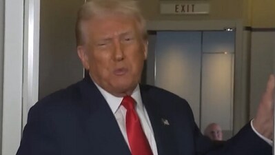 Trump on Air Force One Trump on Air Force One