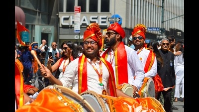 The India Day celebrations in New York. The most interesting sections of Suraj Yengde’s new book include expositions of the diaspora in Trinidad and the US, and the growth of caste among the Indian communities there. (Shutterstock) The India Day celebrations in New York. The most interesting sections of Suraj Yengde’s new book include expositions of the diaspora in Trinidad and the US, and the growth of caste among the Indian communities there. (Shutterstock)