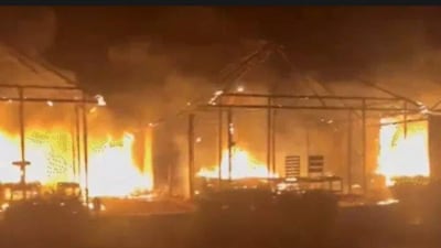 The fire broke out around 9pm. (Sourced) The fire broke out around 9pm. (Sourced)