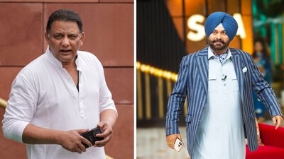 Combination photo of Azharuddin (L) and Navjot Singh Sidhu (R) Combination photo of Azharuddin (L) and Navjot Singh Sidhu (R)