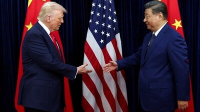 President Trump greeting Chinese leader Xi Jinping this week in South Korea. President Trump greeting Chinese leader Xi Jinping this week in South Korea.