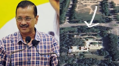 The BJP has claimed that a bungalow is being constructed for Kejriwal from Punjab chief minister Bhagwant Mann's “quota”. (PTI/ X: @BJP4Delhi) The BJP has claimed that a bungalow is being constructed for Kejriwal from Punjab chief minister Bhagwant Mann's “quota”. (PTI/ X: @BJP4Delhi)