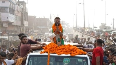 Khesari Lal Yadav is the Rashtriya Janata Dal's (RJD) candidate for Bihar assembly polls from Chapra. (X/@khesariLY) Khesari Lal Yadav is the Rashtriya Janata Dal's (RJD) candidate for Bihar assembly polls from Chapra. (X/@khesariLY)