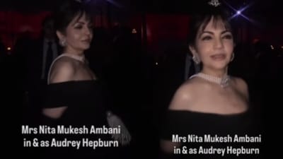 Nita Ambani dressed as Audrey Hepburn for a star studded Halloween celebration. (Instagram/orry) Nita Ambani dressed as Audrey Hepburn for a star studded Halloween celebration. (Instagram/orry)