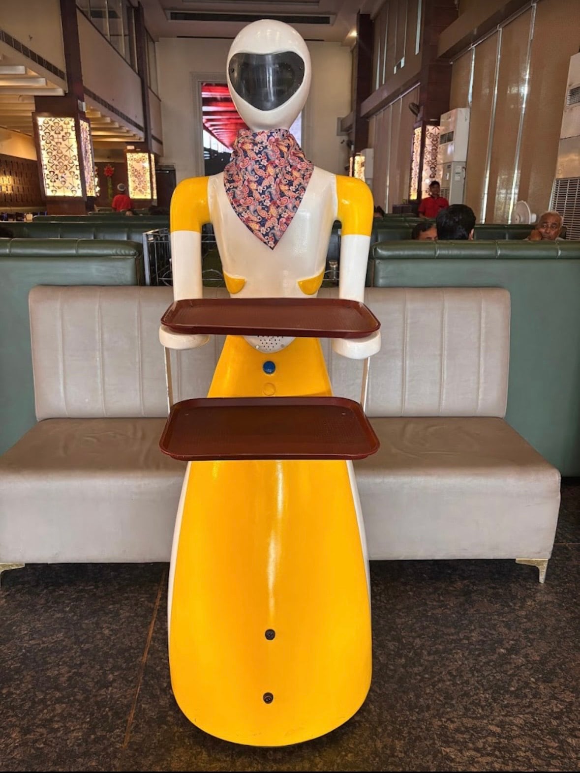 Robotic Waitress. (Source: Resham Dhaba)