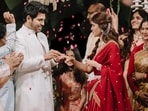 Allu Sirish and Nayanika got engaged on Friday evening.