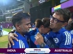 Harmanpreet Kaur crying after India beat Australi to enter World Cup final Harmanpreet Kaur crying after India beat Australi to enter World Cup final