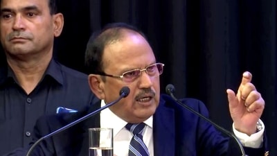 NSA Ajit Doval speaks on Rashtriya Ekta Diwas at a lecture, in New Delhi on Friday. (ANI Video Grab) NSA Ajit Doval speaks on Rashtriya Ekta Diwas at a lecture, in New Delhi on Friday. (ANI Video Grab)