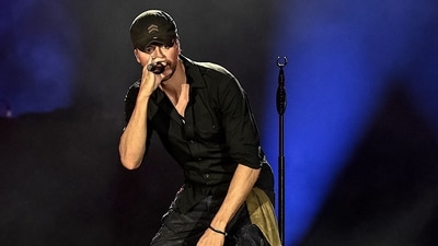 Spanish singer and songwriter Enrique Iglesias performs onstage during a concert in Mumbai on October 29, 2025. (AFP) Spanish singer and songwriter Enrique Iglesias performs onstage during a concert in Mumbai on October 29, 2025. (AFP)
