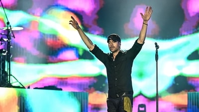 Spanish singer and songwriter Enrique Iglesias performs onstage during a concert in Mumbai on October 29, 2025. (AFP) Spanish singer and songwriter Enrique Iglesias performs onstage during a concert in Mumbai on October 29, 2025. (AFP)