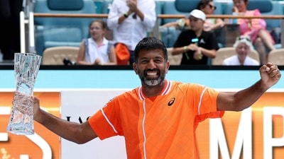 Rohan Bopanna would be the oldest player to win a Masters 1000 level event on the ATP tour in Miami 2024. (Getty Images via AFP) Rohan Bopanna would be the oldest player to win a Masters 1000 level event on the ATP tour in Miami 2024. (Getty Images via AFP)
