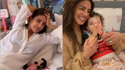 Priyanka Chopra turns muse for daughter Malti Marie. Priyanka Chopra turns muse for daughter Malti Marie.