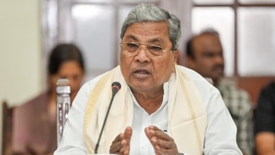 Siddaramaiah once again invoked a full-fledged language war against the Centre. (CMO Karnataka) (File Photo/CMO Karnataka) Siddaramaiah once again invoked a full-fledged language war against the Centre. (CMO Karnataka) (File Photo/CMO Karnataka)
