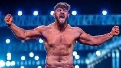 Sikandar, who trains at Gangavesh Talim in Kolhapur, had earlier secured a job in the Indian Army under the sports quota but later resigned to focus on wrestling. He rose to prominence during the 2023 Maharashtra Kesari tournament in Pune for protesting a referee’s decision and went on to win the title in 2024. (HT PHOTO) Sikandar, who trains at Gangavesh Talim in Kolhapur, had earlier secured a job in the Indian Army under the sports quota but later resigned to focus on wrestling. He rose to prominence during the 2023 Maharashtra Kesari tournament in Pune for protesting a referee’s decision and went on to win the title in 2024. (HT PHOTO)