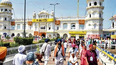 The main celebrations are planned for November 5 at Gurdwara Janam Asthan in Nankana Sahib. (File) (HT_PRINT) The main celebrations are planned for November 5 at Gurdwara Janam Asthan in Nankana Sahib. (File) (HT_PRINT)