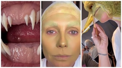 She dropped snippets of her costume on Instagram in the lead up to her party, and she did not disappoint. (Instagram) She dropped snippets of her costume on Instagram in the lead up to her party, and she did not disappoint. (Instagram)