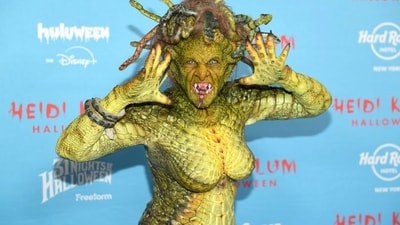 Heidi collaborated with Oscar-nominated make-up artist Mike Marino to pull off the Medusa costume. (Instagram) Heidi collaborated with Oscar-nominated make-up artist Mike Marino to pull off the Medusa costume. (Instagram)