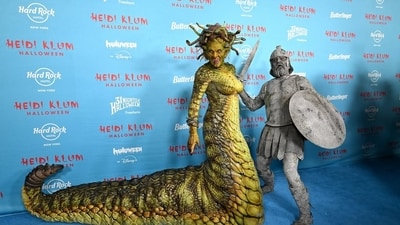 Heidi Klum turns into scary Medusa for her annual Halloween blowout- husband Tom Kaulitz joins her as stone knight (Instagram/heidiklum) Heidi Klum turns into scary Medusa for her annual Halloween blowout- husband Tom Kaulitz joins her as stone knight (Instagram/heidiklum)