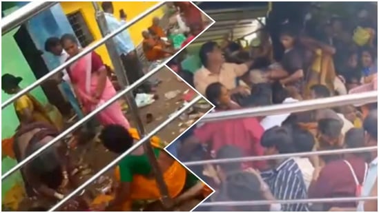 శ్రీకాకుళంలోని ఆలయంలో తొక్కిసలాట దృశ్యాలు..