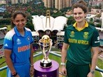 ప్రపంచకప్ తో ఇండియా, సౌతాఫ్రికా కెప్టెన్లు(BCCI Women - X)