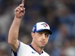 Toronto Blue Jays pitcher Max Scherzer has one blue and one brown colored eye. Toronto Blue Jays pitcher Max Scherzer has one blue and one brown colored eye.