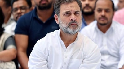 Congress leader Rahul Gandhi made the remarks at an election rally in Bihar's Begusarai (AICC) Congress leader Rahul Gandhi made the remarks at an election rally in Bihar's Begusarai (AICC)
