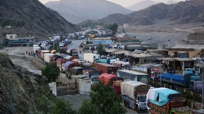 Authorities said around 10,700 individuals crossed into Afghanistan via the Chaman border on Friday as the repatriation effort expanded. (AP) Authorities said around 10,700 individuals crossed into Afghanistan via the Chaman border on Friday as the repatriation effort expanded. (AP)