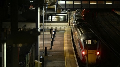 London North Eastern Railway urged customers not to travel on Sunday due to disruptions, saying trains may be cancelled at short notice. (AFP) London North Eastern Railway urged customers not to travel on Sunday due to disruptions, saying trains may be cancelled at short notice. (AFP)