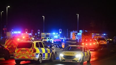 The police were alerted about the emergency at around 7:40 pm (1940 GMT) on Saturday night, and armed officers stopped the train at Huntingdon station in Cambridgeshire. (AFP) The police were alerted about the emergency at around 7:40 pm (1940 GMT) on Saturday night, and armed officers stopped the train at Huntingdon station in Cambridgeshire. (AFP)