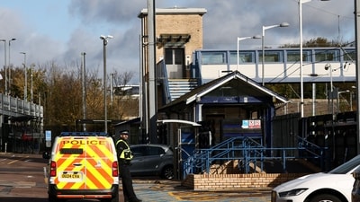 The station remained closed on Sunday as the police declared the stabbing attack as a "major incident." (REUTER)