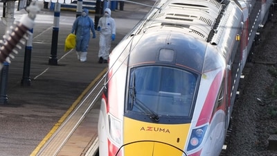 A mass stabbing incident took place on a London-bound train Sunday, leaving at least 10 people wounded, including nine critically. (AP) A mass stabbing incident took place on a London-bound train Sunday, leaving at least 10 people wounded, including nine critically. (AP)