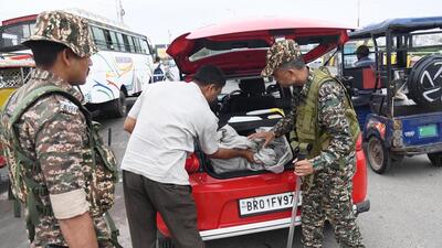 Elaborate security arrangements have been made for the PM’s roadshow. (Santosh Kumar/ Hindustan Times)
