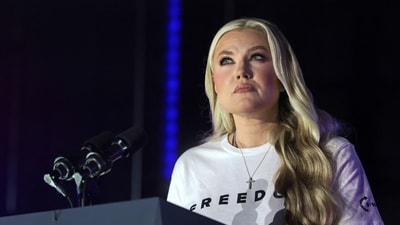 Erika Kirk, Charlie Kirk's widow, speaks during a Turning Point USA event (AFP) Erika Kirk, Charlie Kirk's widow, speaks during a Turning Point USA event (AFP)