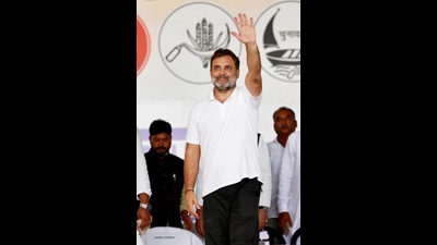 Leader of Opposition in Lok Sabha and Congress MP Rahul Gandhi during a rally in Bihar’s Khagaria on Sunday. (HT Photo) Leader of Opposition in Lok Sabha and Congress MP Rahul Gandhi during a rally in Bihar’s Khagaria on Sunday. (HT Photo)