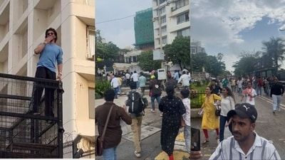 Fans can't wait to meet Shah Rukh Khan outside Mannat on his 60th birthday. Fans can't wait to meet Shah Rukh Khan outside Mannat on his 60th birthday.