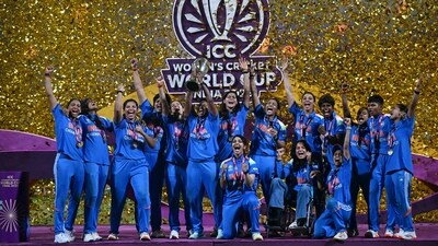 India defeated South Africa by 52 runs to clinch their maiden Women's World Cup title, in Navi Mumbai. (AFP) India defeated South Africa by 52 runs to clinch their maiden Women's World Cup title, in Navi Mumbai. (AFP)
