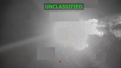 The strike was conducted on Saturday, November 1 (local time). (Screengrab/X/@SecWar) The strike was conducted on Saturday, November 1 (local time). (Screengrab/X/@SecWar)