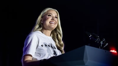 Erika Kirk vowed to continue Charlie Kirk's legacy following his assassination on September 10. (Getty Images via AFP) Erika Kirk vowed to continue Charlie Kirk's legacy following his assassination on September 10. (Getty Images via AFP)