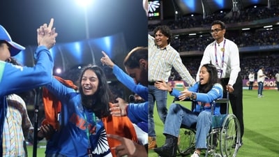 Pratika Rawal celebrating post India's win in the Women's ODI World Cup 2025 (@cricbuzz/x.com) Pratika Rawal celebrating post India's win in the Women's ODI World Cup 2025 (@cricbuzz/x.com)