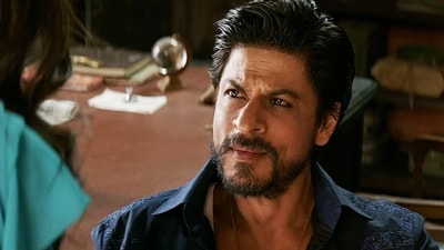 Shah Rukh Khan in a still from Raees. Shah Rukh Khan in a still from Raees.
