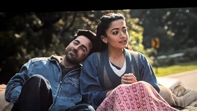 Thamma box office collection day 12: Rashmika Mandanna and Ayushmann Khurrana in a still from the film. Thamma box office collection day 12: Rashmika Mandanna and Ayushmann Khurrana in a still from the film.