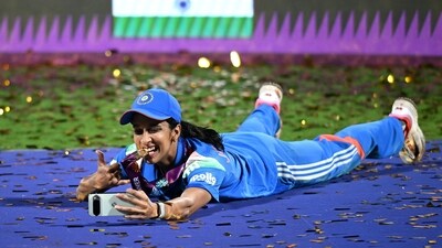 India's Jemimah Rodrigues takes a selfie with her medal after winning the ICC Women's Cricket World Cup 2025. (AFP) India's Jemimah Rodrigues takes a selfie with her medal after winning the ICC Women's Cricket World Cup 2025. (AFP)