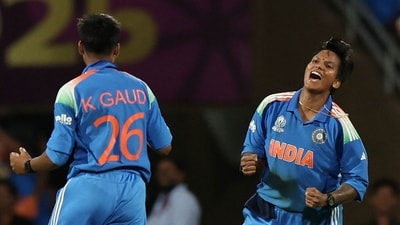 Deepti Sharma took centrestage by dismissing both Dereckson and Wolvaardt to bring India within touching distance. (REUTERS)