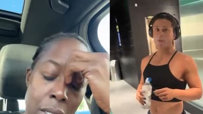 The woman (left) accused a trans person (right) of staring at her while she was naked in the locker room. (Screengrab) The woman (left) accused a trans person (right) of staring at her while she was naked in the locker room. (Screengrab)