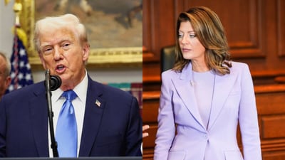 Donald Trump and Norah O'Donnell. (Norah O'Donnell on X and file photo) Donald Trump and Norah O'Donnell. (Norah O'Donnell on X and file photo)