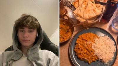 A Norwegian man shared this picture of his Indian meal for his birthday. (X/@joakial_)